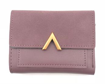 Cartera pequeña de cuero mate para mujer, Mini carteras y monederos famosos de marca de lujo para mujer, monedero corto para mujer, tarjetero 