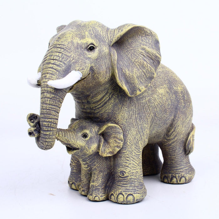 Mother and Child Elephant Resin Crafts, Living Room, Desk, Office, Home Decoration and Decorative Decoration, Creative Gifts