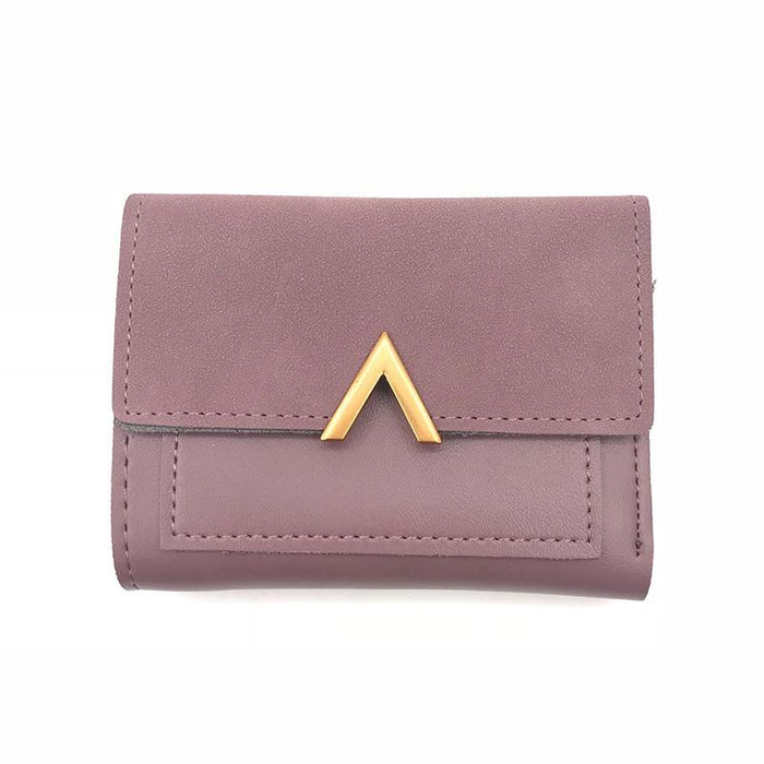 Cartera pequeña de cuero mate para mujer, Mini carteras y monederos famosos de marca de lujo para mujer, monedero corto para mujer, tarjetero 