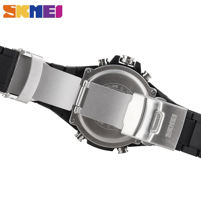 Reloj deportivo SKMEI 1016, reloj despertador informal a la moda para hombre, reloj de pulsera con pantalla Dual militar resistente al agua, reloj Masculino 