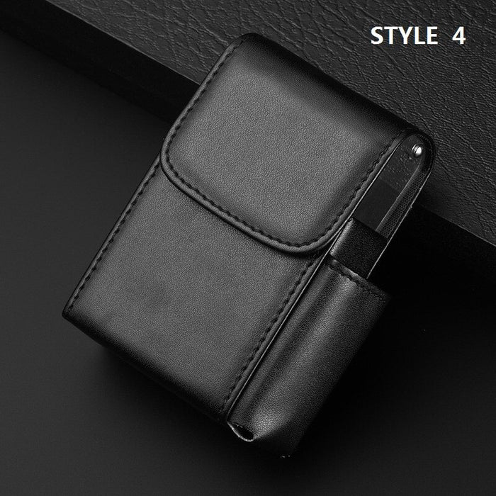 Convenient leather cigarette case wallet aluminium cigarette case