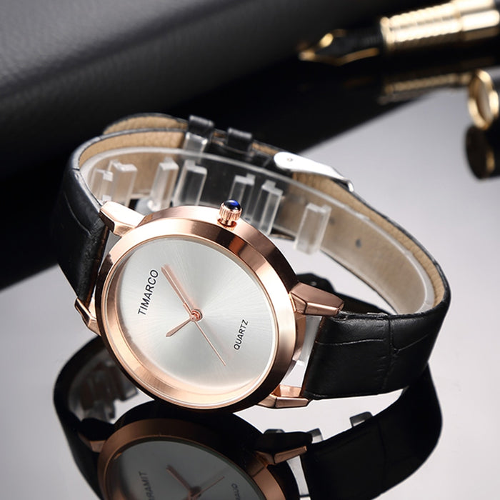 Reloj de pulsera a la moda para mujer, relojes de cuarzo de marca de Cuero Simple a la moda para mujer, reloj femenino para estudiantes, bayan kol saati 