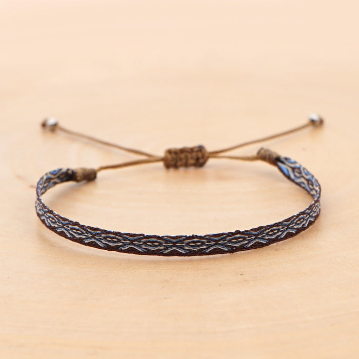 Bohemian style woven strap pure handmade woven bracelet