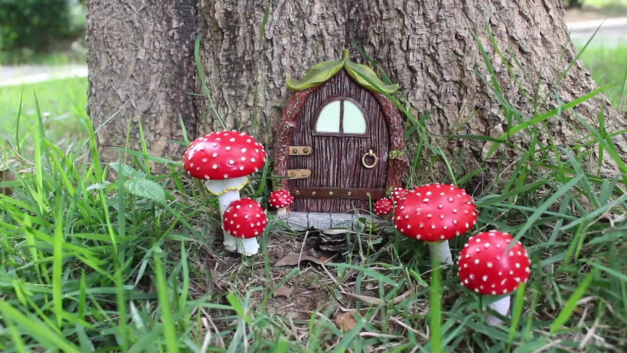 Mushroom Cabin Luminous Resin Crafts Courtyard