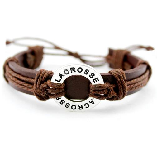 Basketball Football Soccer Softball Volleyball Leather Bracelets