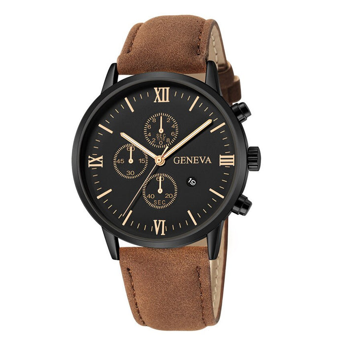 Reloj Masculino, relojes deportivos a la moda para hombre, caja de acero inoxidable, Reloj con correa de cuero, Reloj de pulsera de cuarzo para negocios, Reloj Homb 