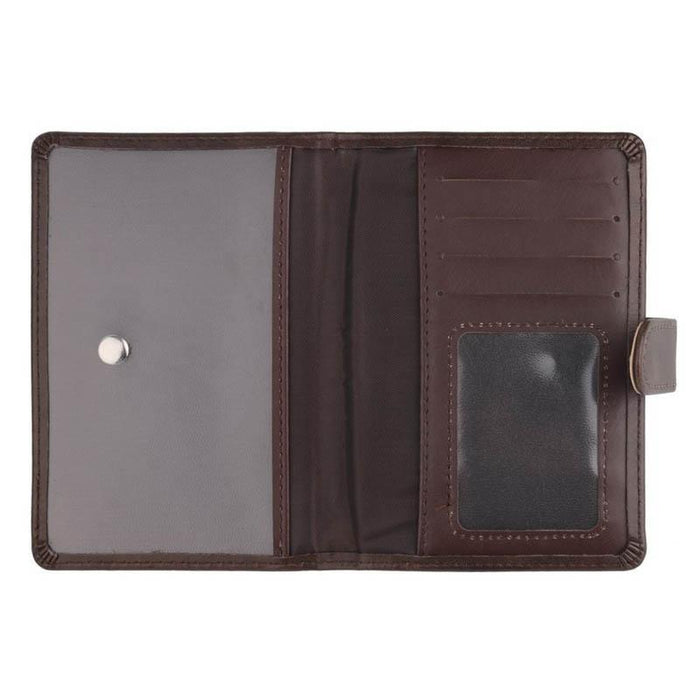 Funda de cuero PU para pasaporte para hombre, Cartera de viaje, funda para tarjetero, cartera para documentos con licencia de conducir rusa, BIH009 PM20