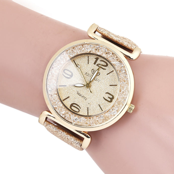 Reloj con mejores ventas, relojes de moda para mujer, relojes de pulsera de cuarzo de acero inoxidable con diamantes de imitación de cristal de lujo 