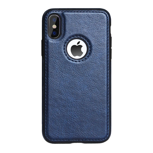 Funda de cuero PU delgada de lujo para iPhone XS Max XR Fundas de teléfono ultrafinas para iphone X 8 7 Plus 6 6s funda Coque Fundas Capa