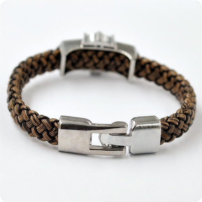 Pulsera de cuero para hombre, joyería, pulsera de Juego de Tronos