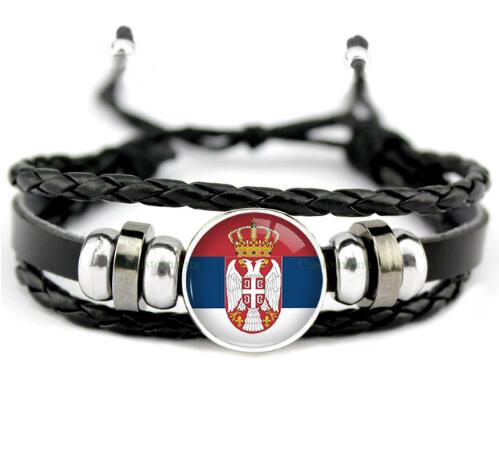 Country Flags Leather Bracelets