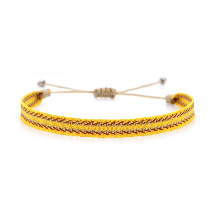 Bohemian style woven strap pure handmade woven bracelet