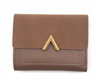 Cartera pequeña de cuero mate para mujer, Mini carteras y monederos famosos de marca de lujo para mujer, monedero corto para mujer, tarjetero 