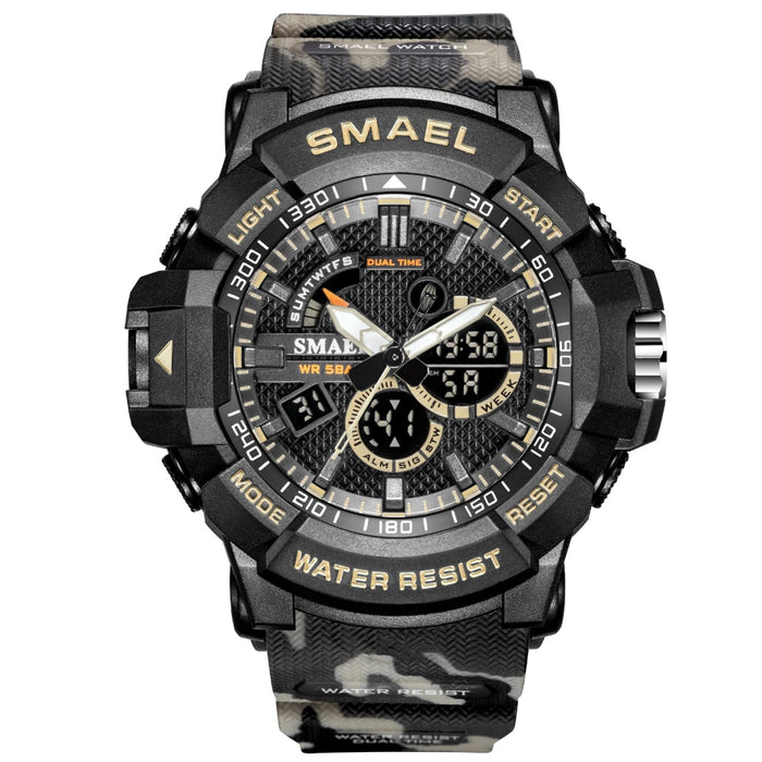 SKMEL 1809 Relojes para hombre Militar 50 m Reloj deportivo resistente al agua Camuflaje Stopwacth Reloj despertador LED para hombre 1809B relogio masculino Reloj para hombre