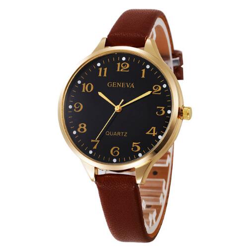 Women Bracelet Faux Leather Wrist Watch