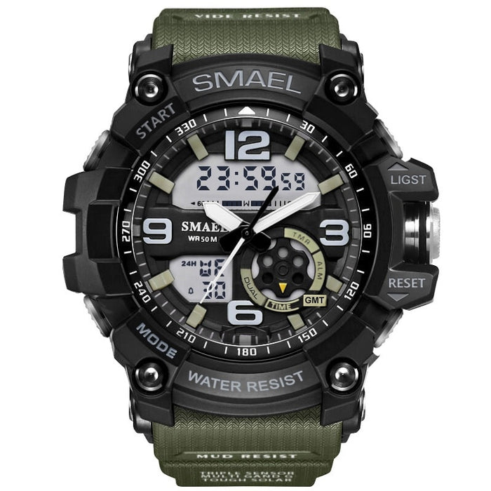 Reloj Digital SMAEL 1617B para hombre, relojes deportivos de cuarzo súper geniales para hombre, reloj de pulsera militar LED de marca de lujo para hombre xfcs