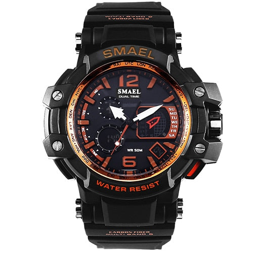 SMAEL 1509 reloj Digital de cuarzo para hombre, relojes deportivos para hombre, reloj de pulsera electrónico militar, reloj impermeable para hombre, relojes Masculino