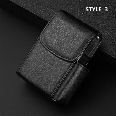 Convenient leather cigarette case wallet aluminium cigarette case