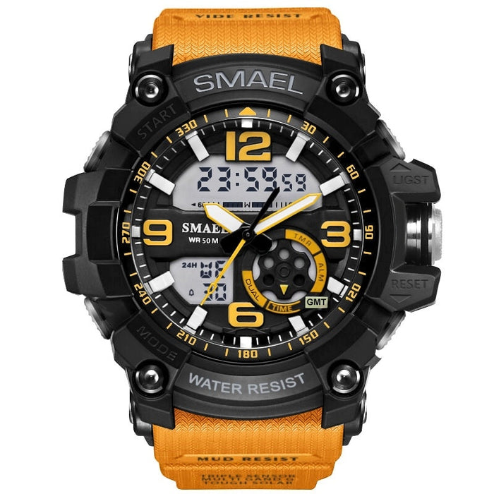 Reloj Digital SMAEL 1617B para hombre, relojes deportivos de cuarzo súper geniales para hombre, reloj de pulsera militar LED de marca de lujo para hombre xfcs