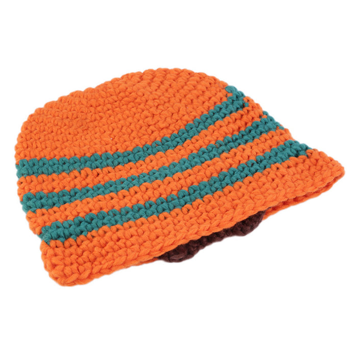 Gorro creativo de invierno cálido hecho a mano de punto con barba de ganchillo máscara para bicicleta gorro de esquí sombreros divertidos regalo de Navidad gorros Unisex para Festival