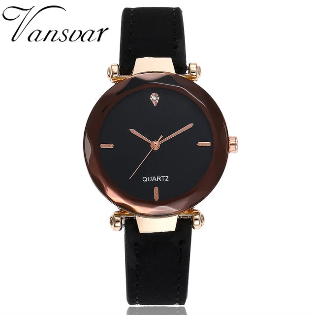 Reloj de cuarzo de cuero para mujer, gran oferta, relojes de pulsera analógicos simples, reloj femenino 