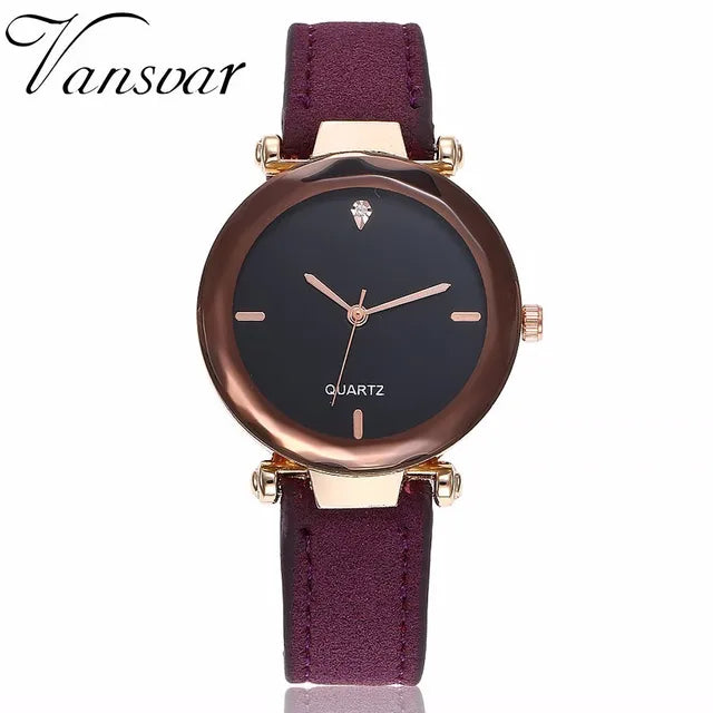 Reloj de cuarzo de cuero para mujer, gran oferta, relojes de pulsera analógicos simples, reloj femenino 