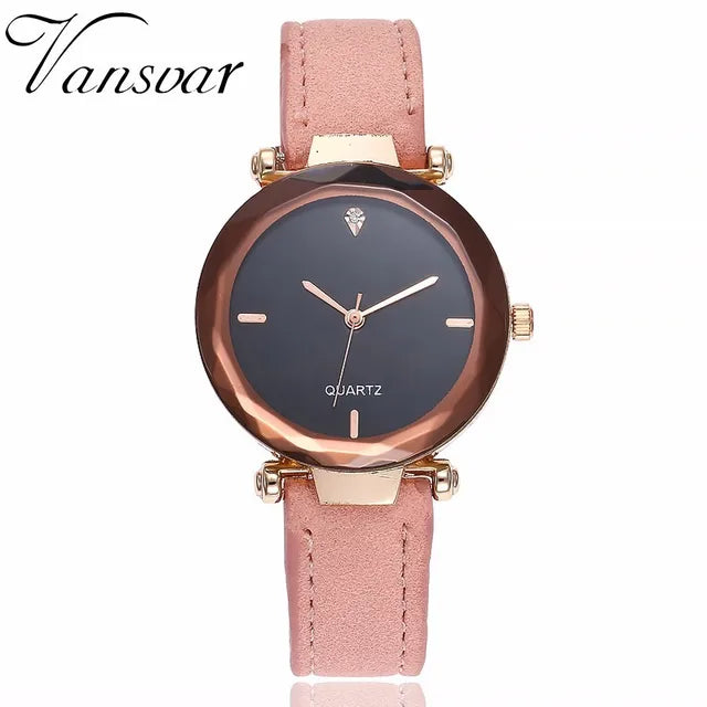 Women Leather Quartz Watch Female Hot Sale Simple Analog Wristwatches Relogio Feminino Clock