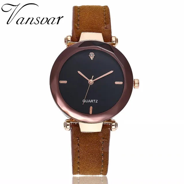 Reloj de cuarzo de cuero para mujer, gran oferta, relojes de pulsera analógicos simples, reloj femenino 