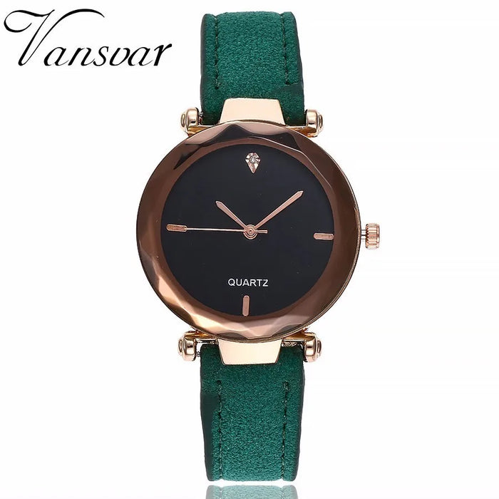 Reloj de cuarzo de cuero para mujer, gran oferta, relojes de pulsera analógicos simples, reloj femenino 