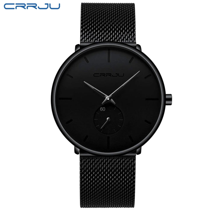 Fashion Mens Watches Top Brand Luxury Quartz Watch Men Casual Slim Mesh Steel