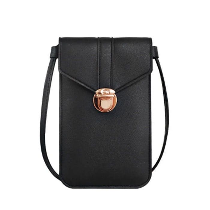 Women's crossbody bag Pu leather touch screen mobile wallet female retro student buckle shoulder bag purses and handbags torebka