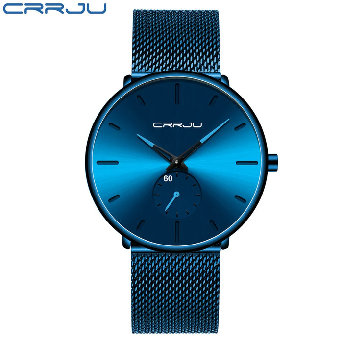 Fashion Mens Watches Top Brand Luxury Quartz Watch Men Casual Slim Mesh Steel