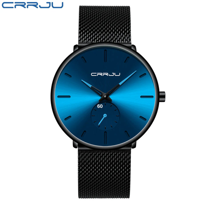 Fashion Mens Watches Top Brand Luxury Quartz Watch Men Casual Slim Mesh Steel