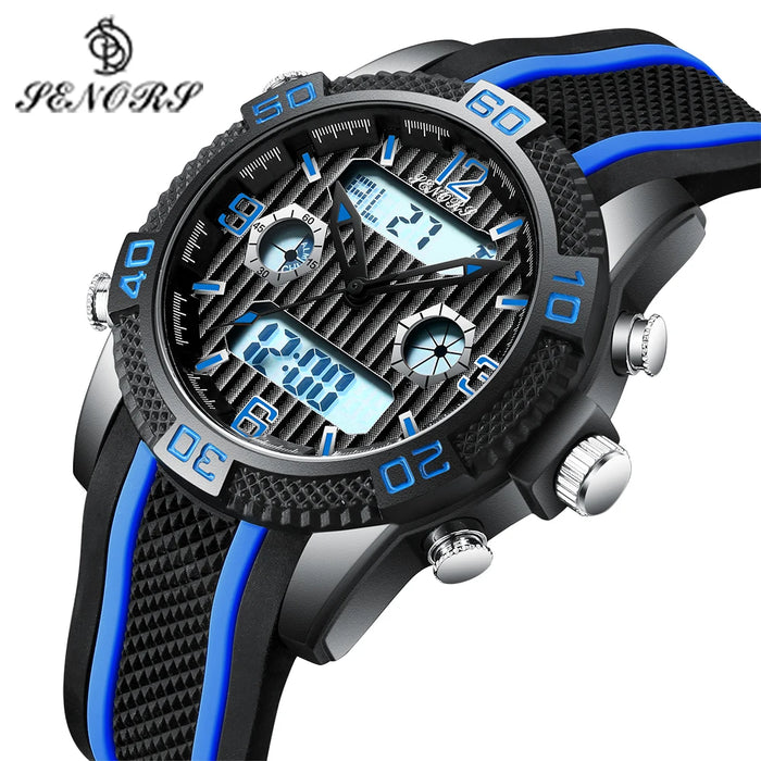 Reloj Digital Senors, reloj Digital de lujo superior, relojes deportivos para hombres, reloj de pulsera LED electrónico para hombres, reloj 