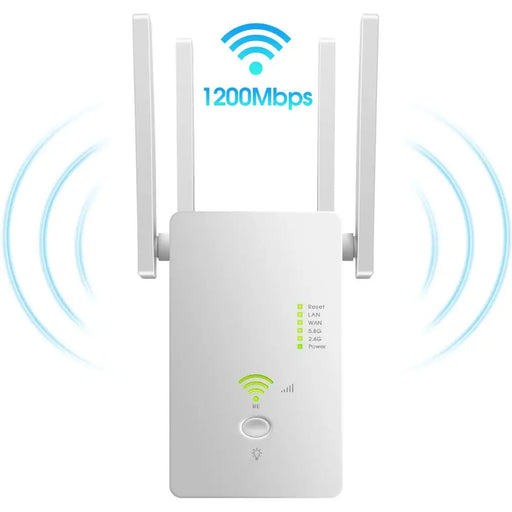 eThings 5Ghz WiFi Repeater Dual Band 2.4G& 5G Wireless Wifi Extender 1200Mbps Wi-Fi Amplifier wireless Access Point - eZthings USA WE SORT ALL THE CRAZIEST GADGETS, GIZMOS, TOYS & TECHNOLOGY, SO YOU DON'T HAVE TO.