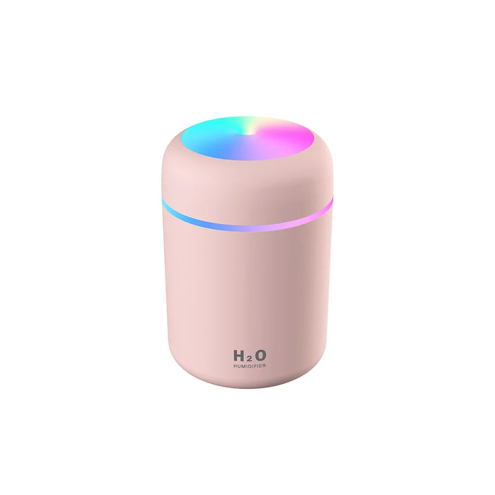 Humidificador portátil de 300ml, difusor de Aroma ultrasónico con taza deslumbrante, máquina de niebla, purificador de aire con luz romántica 