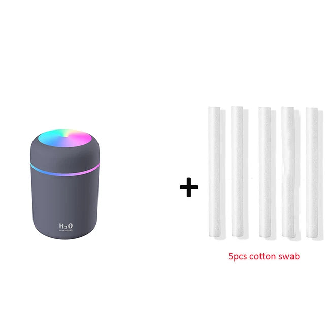 Portable 300ml Humidifier USB Ultrasonic Dazzle Cup Aroma Diffuser Cool Mist Maker Air Humidifier Purifier with Romantic Light