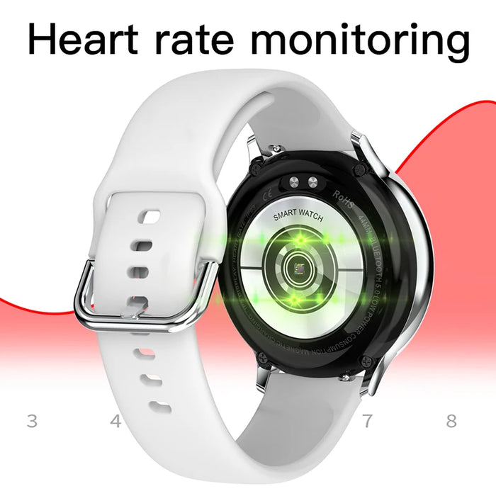 eThings Reloj inteligente completamente táctil, frecuencia cardíaca, presión arterial, oxígeno en sangre, ECG, monitoreo del sueño, pulsera deportiva para salud, podómetro, reloj S20S