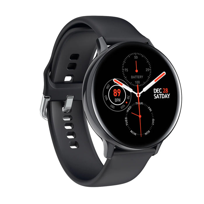 eThings Reloj inteligente completamente táctil, frecuencia cardíaca, presión arterial, oxígeno en sangre, ECG, monitoreo del sueño, pulsera deportiva para salud, podómetro, reloj S20S