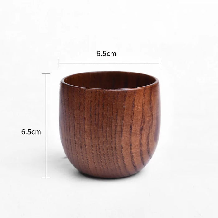 Tazas de madera de gran barriga Tazas de madera de abeto natural hechas a mano 