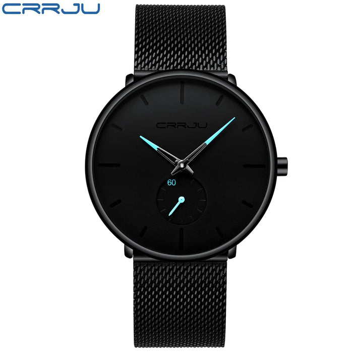 Fashion Mens Watches Top Brand Luxury Quartz Watch Men Casual Slim Mesh Steel