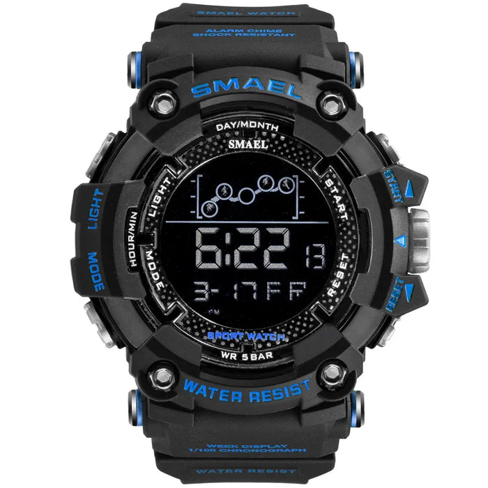 Reloj para hombre militar resistente al agua SMAEL reloj deportivo ejército led cronómetros de muñeca digitales para hombre 1802 relogio masculino Relojes 