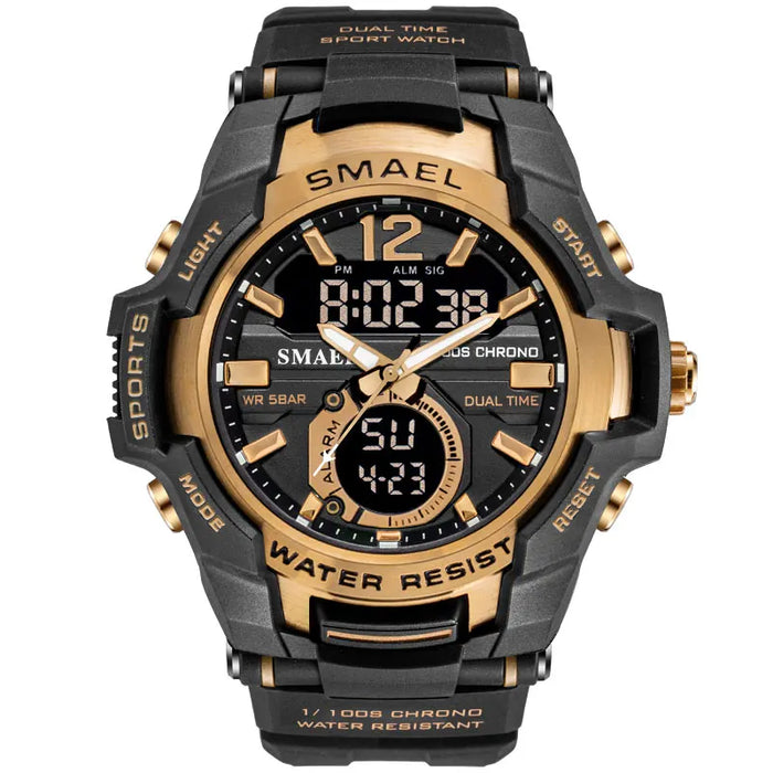 Relojes para hombre, reloj deportivo SMAEL, resistente al agua, 50M, reloj de pulsera, reloj Masculino Militar 1805, reloj para hombre, reloj Digital Militar del ejército 