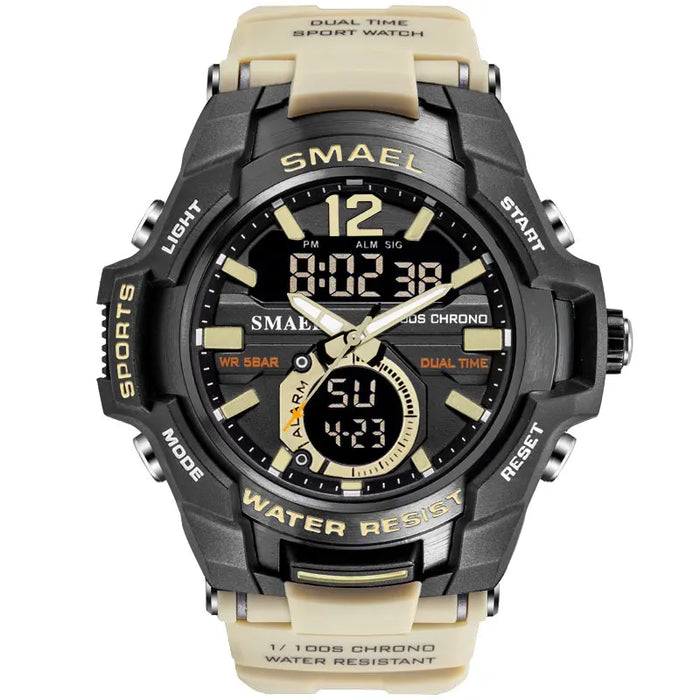 Relojes para hombre, reloj deportivo SMAEL, resistente al agua, 50M, reloj de pulsera, reloj Masculino Militar 1805, reloj para hombre, reloj Digital Militar del ejército 