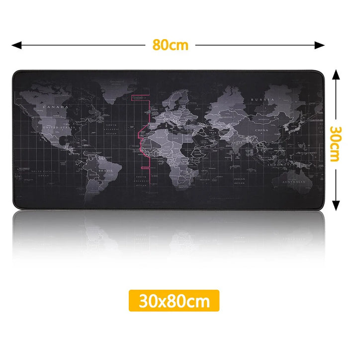 Alfombrilla de ratón para juegos, alfombrilla de ratón grande para ordenador, mapa del mundo RGB, alfombra grande para ratón, alfombrilla RGB para escritorio de PC 