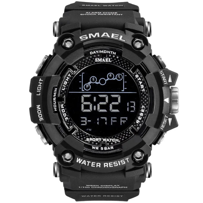 Reloj para hombre militar resistente al agua SMAEL reloj deportivo ejército led cronómetros de muñeca digitales para hombre 1802 relogio masculino Relojes 