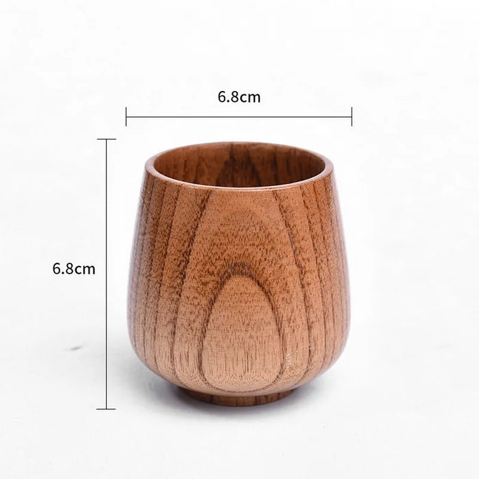 Tazas de madera de gran barriga Tazas de madera de abeto natural hechas a mano 