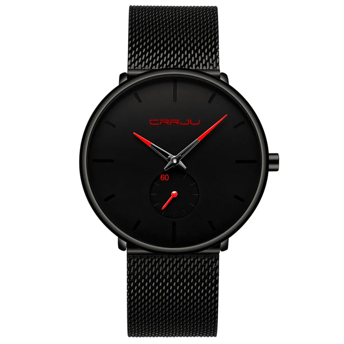 Fashion Mens Watches Top Brand Luxury Quartz Watch Men Casual Slim Mesh Steel