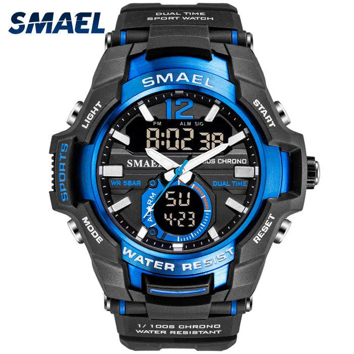 Relojes para hombre, reloj deportivo SMAEL, resistente al agua, 50M, reloj de pulsera, reloj Masculino Militar 1805, reloj para hombre, reloj Digital Militar del ejército 