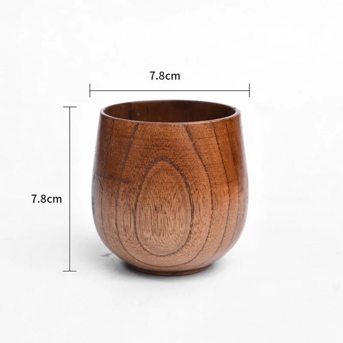 Tazas de madera de gran barriga Tazas de madera de abeto natural hechas a mano 